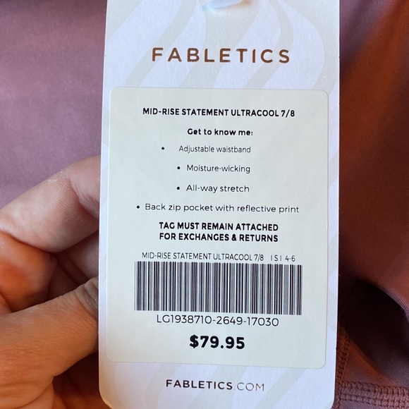 Fabletics Mid Rise Reflective Running Legging - Picture 4 of 4